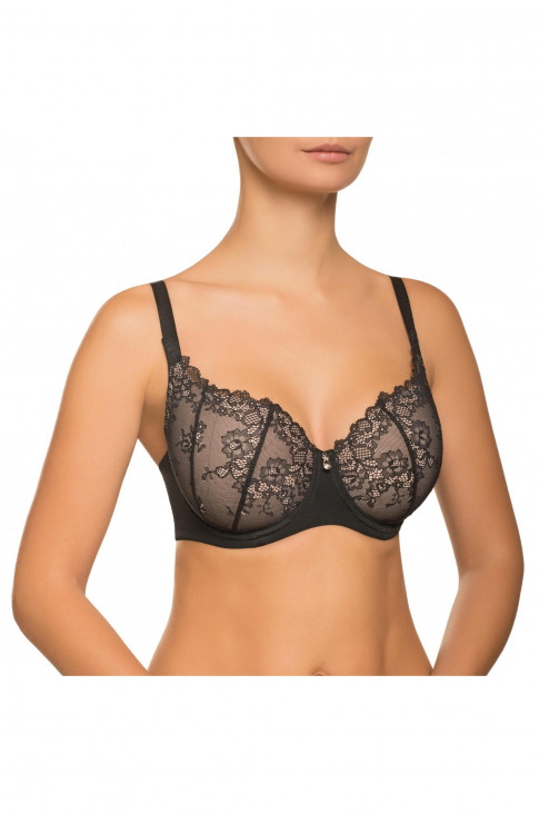 Бюстгальтер базовый на косточках на бретелях и формованной чашкой Effetto Lingerie черный 001 77 02 