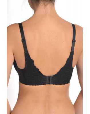 Бюстгальтер базовий на кісточках на бретелях та чашкою push-up Effetto Lingerie чорний 004 10 02