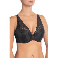Бюстгальтер базовый на косточках на бретелях и чашкой push-up Effetto Lingerie черный 004 10 02