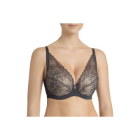 Бюстгальтер базовий на кісточках на бретелях та чашкою push-up Effetto Lingerie чорний 001 10 02