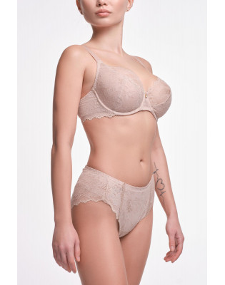 Бюстгальтер базовий на кісточках на бретелях з м'якою чашкою Effetto Lingerie срібний півонія 014 141 03