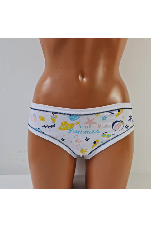 6035d Труси жіночі (1 шт) pantybrasiliana f.a., 2, bianco/summer (білий/рожевий) (арт 6035d)