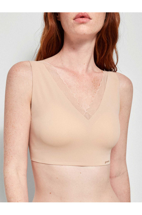 10024T Бюст жіночий трикутний формований без кісточок (1 шт) S, skin (тілесний) (арт 10024T)